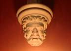 plaster face in narthex